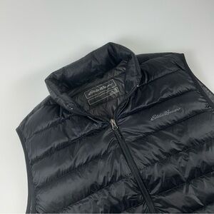 Eddie Bauer Men’s SZ 2XL Black Lightweight Down Puffer Packable Outdoor Vest